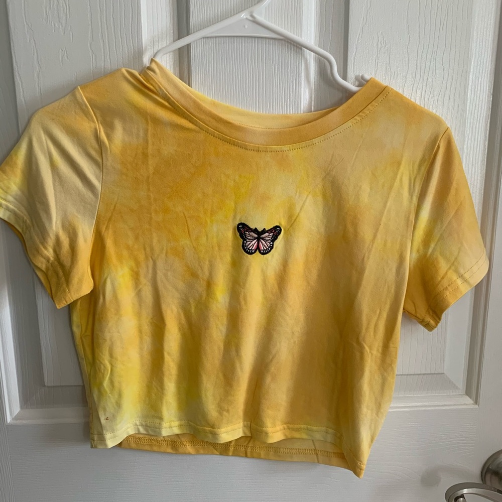 Shein Butterfly Crop Top